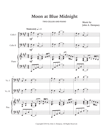 Moon at Blue Midnight (Trio for Two Cellos and Piano) image number null