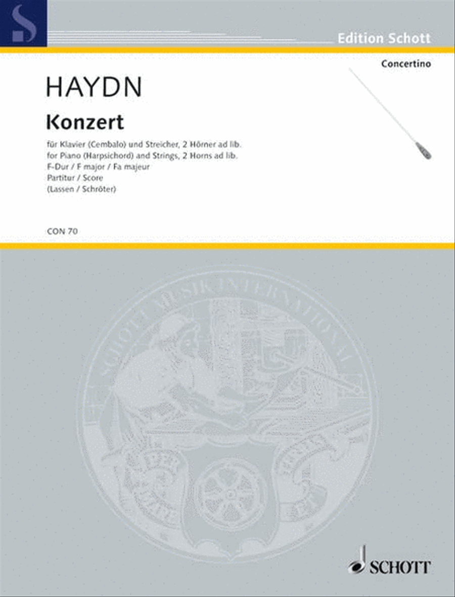 Piano Concerto F Maj Score Chamber Orchestra scores gallery preview page 1