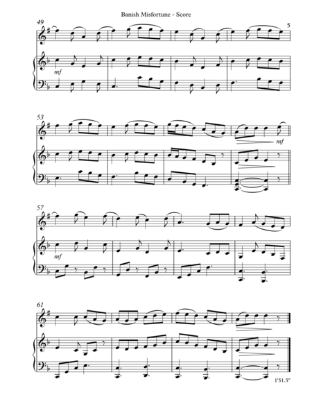 Banish Misfortune for Bb Clarinet & Harp B-Flat Clarinet - Digital Sheet Music