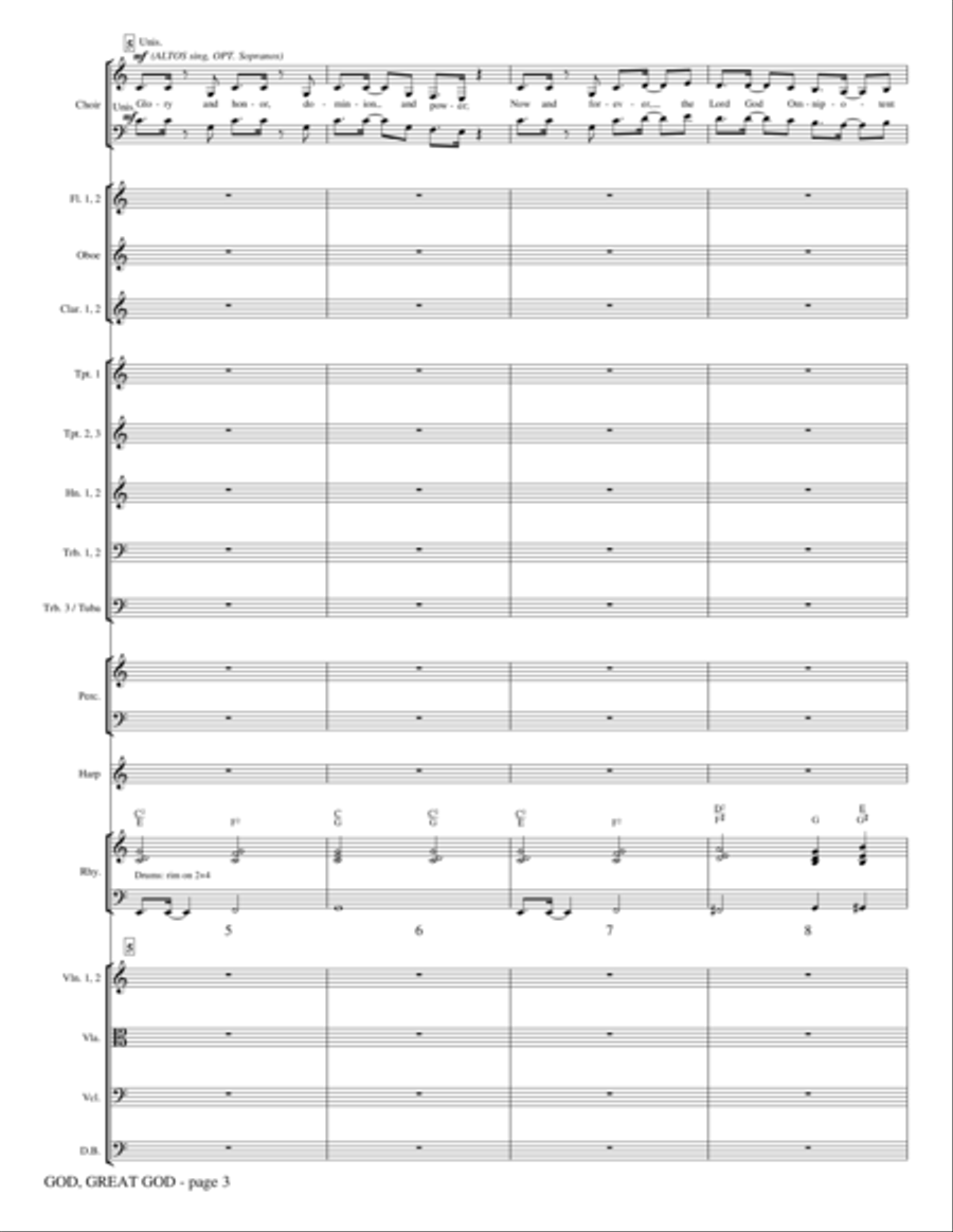 God, Great God - Full Score Choir scores gallery preview page 2
