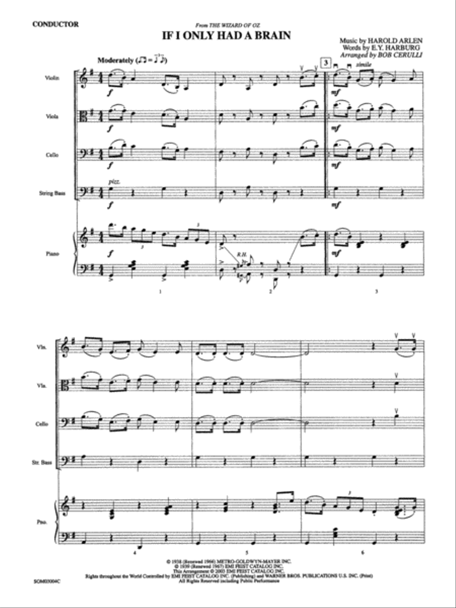 If I Only Had a Brain (from The Wizard of Oz): Score String Orchestra scores gallery preview page 3