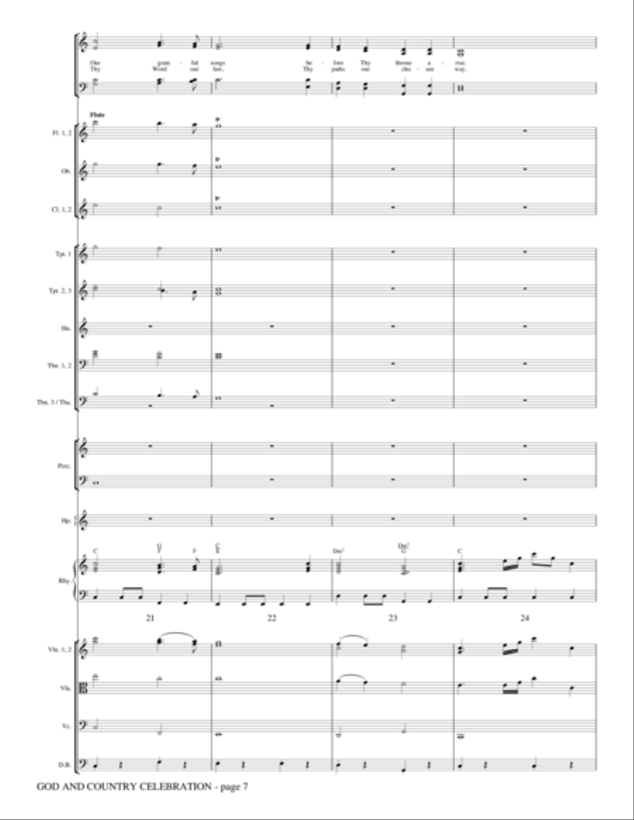God And Country Celebration (Medley) - Full Score Choir scores gallery preview page 6