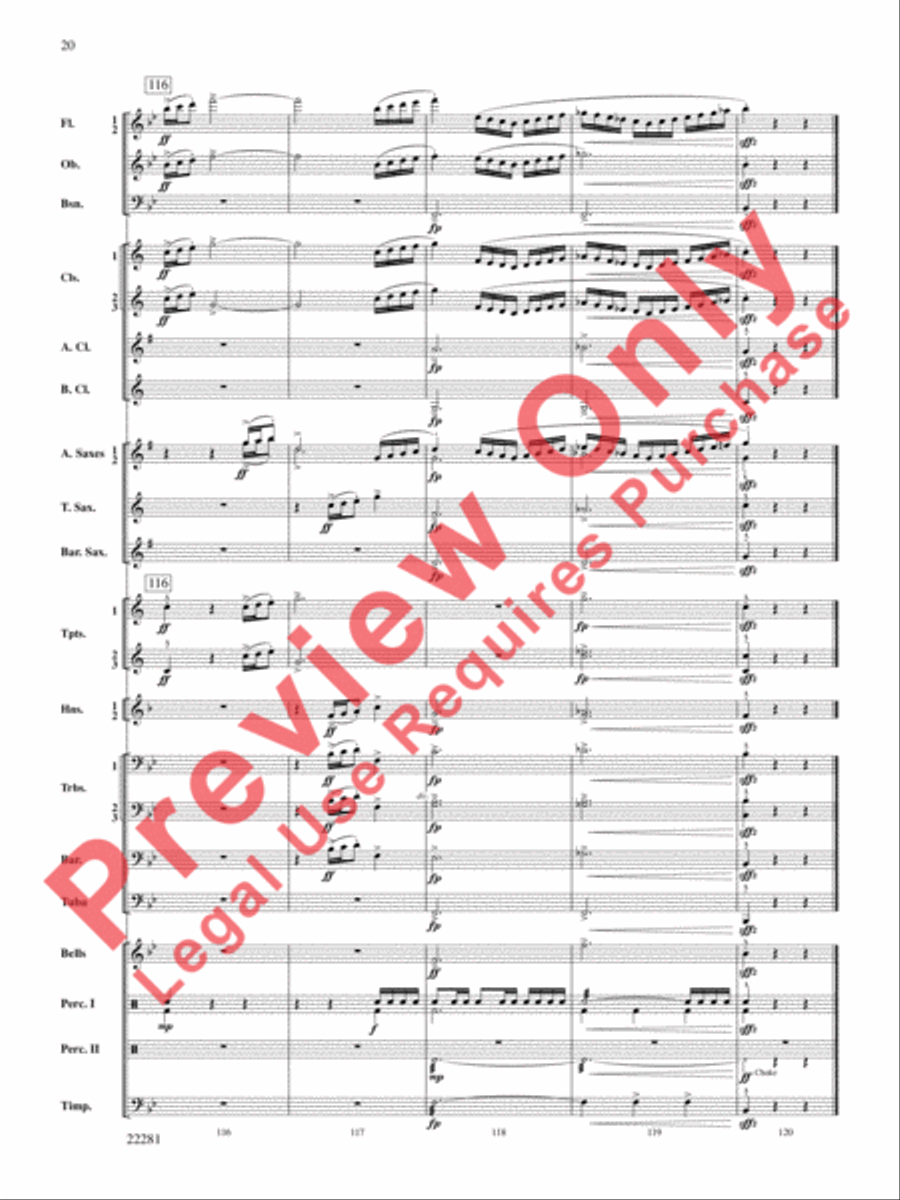 Falcon Lake Overture Concert Band scores gallery preview page 21