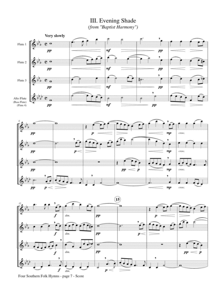 A Sacred Collection, Vol. III: Four Southern Folk Hymns for Flute Choir
