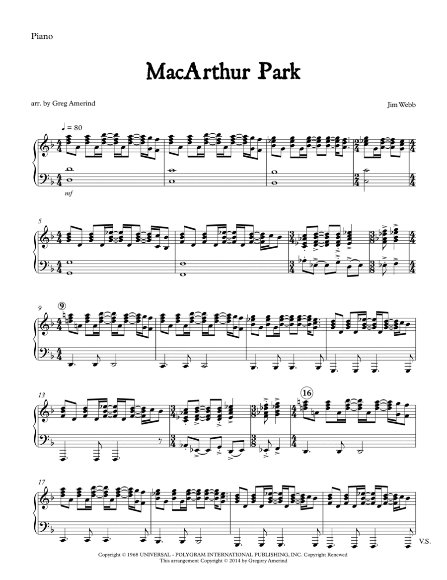 Macarthur Park Large Ensemble scores gallery preview page 1