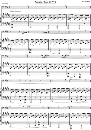 Sonata 14 op 27 Beethoven mov.1º.Version Piano and Cello
