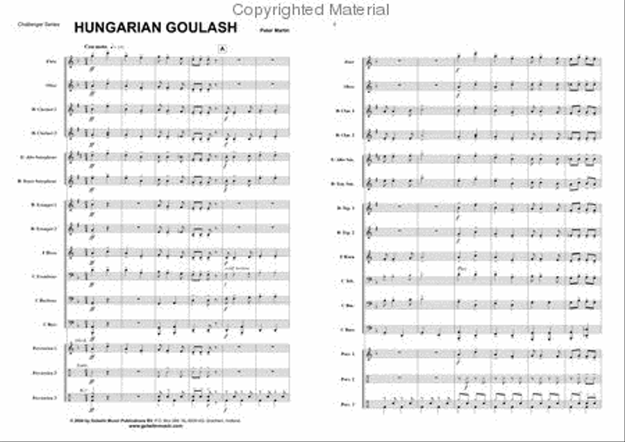 Hungarian Goulash Concert Band scores gallery preview page 2