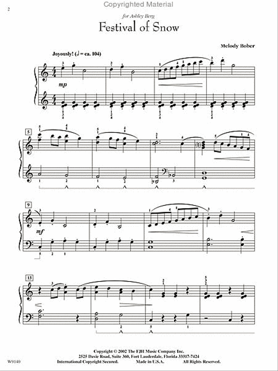 Festival of Snow Piano Solo scores gallery preview page 2
