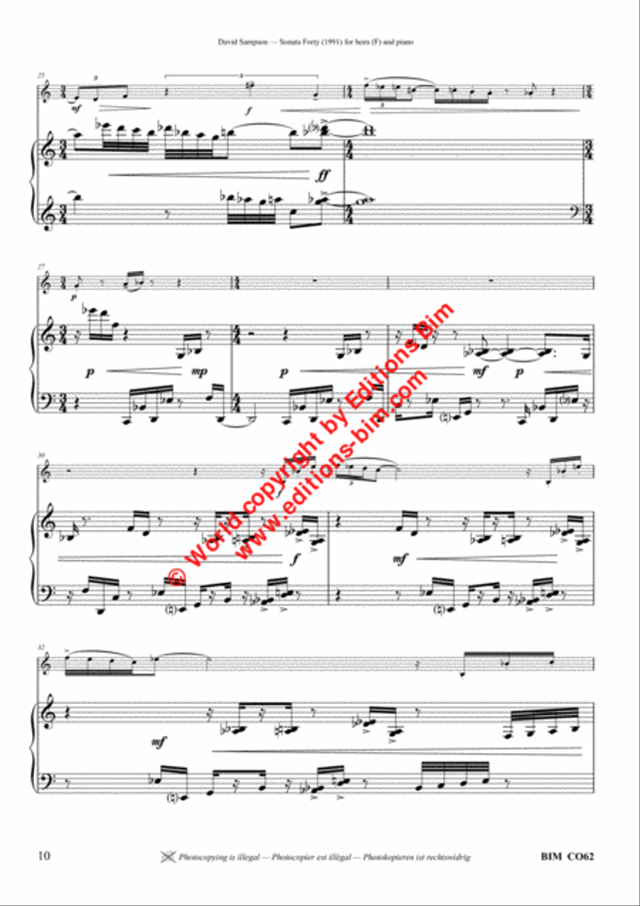 Sonata Forty Horn scores gallery preview page 7