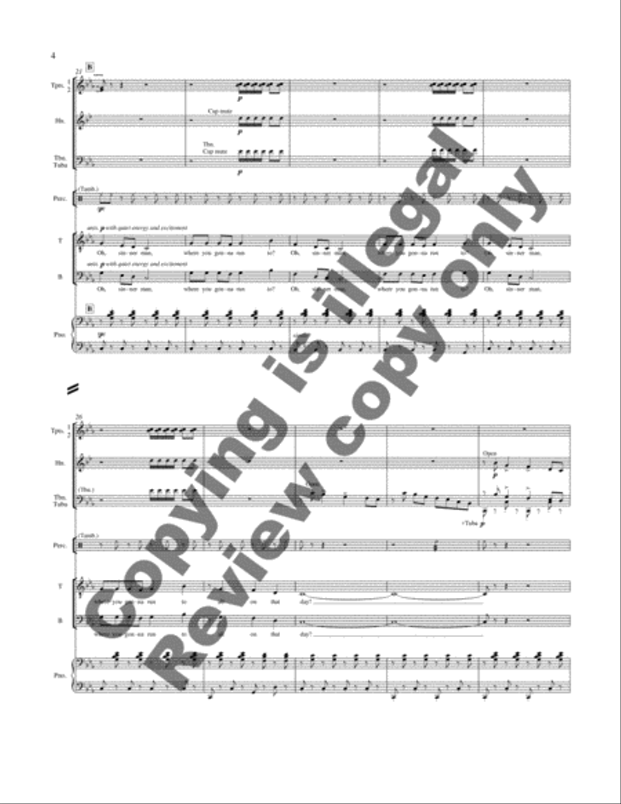 New Millennium Suite: 1. Sinner Man (Full Score) Choir scores gallery preview page 4