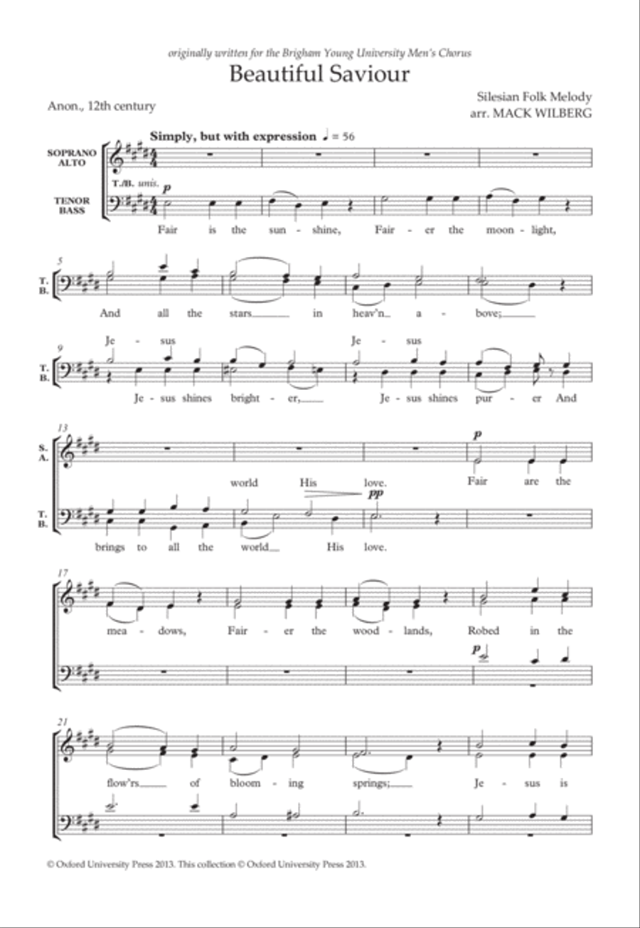 Beautiful Saviour 4-Part scores gallery preview page 1