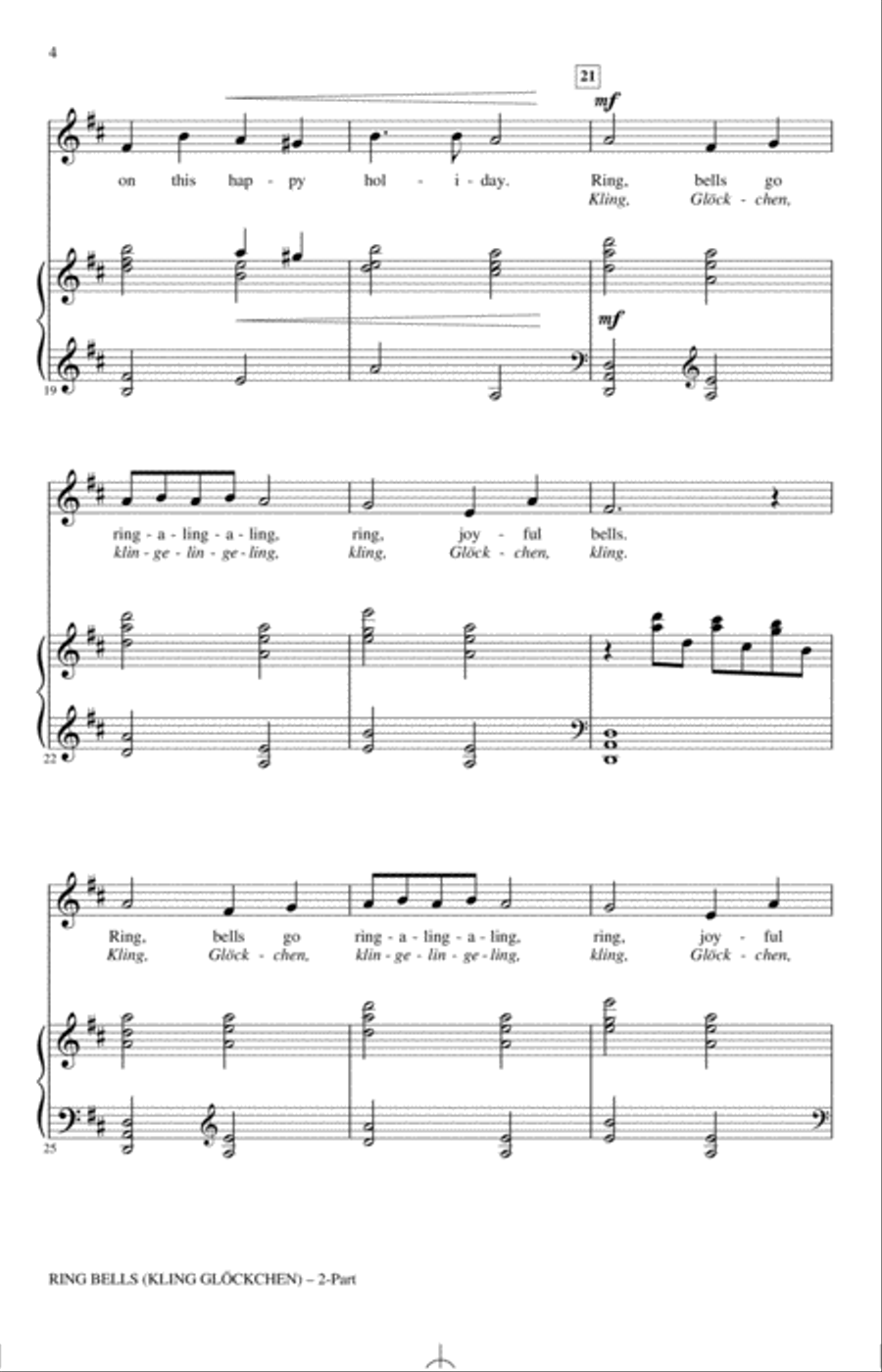Ring Bells (Kling Glockchen) 2-Part scores gallery preview page 3