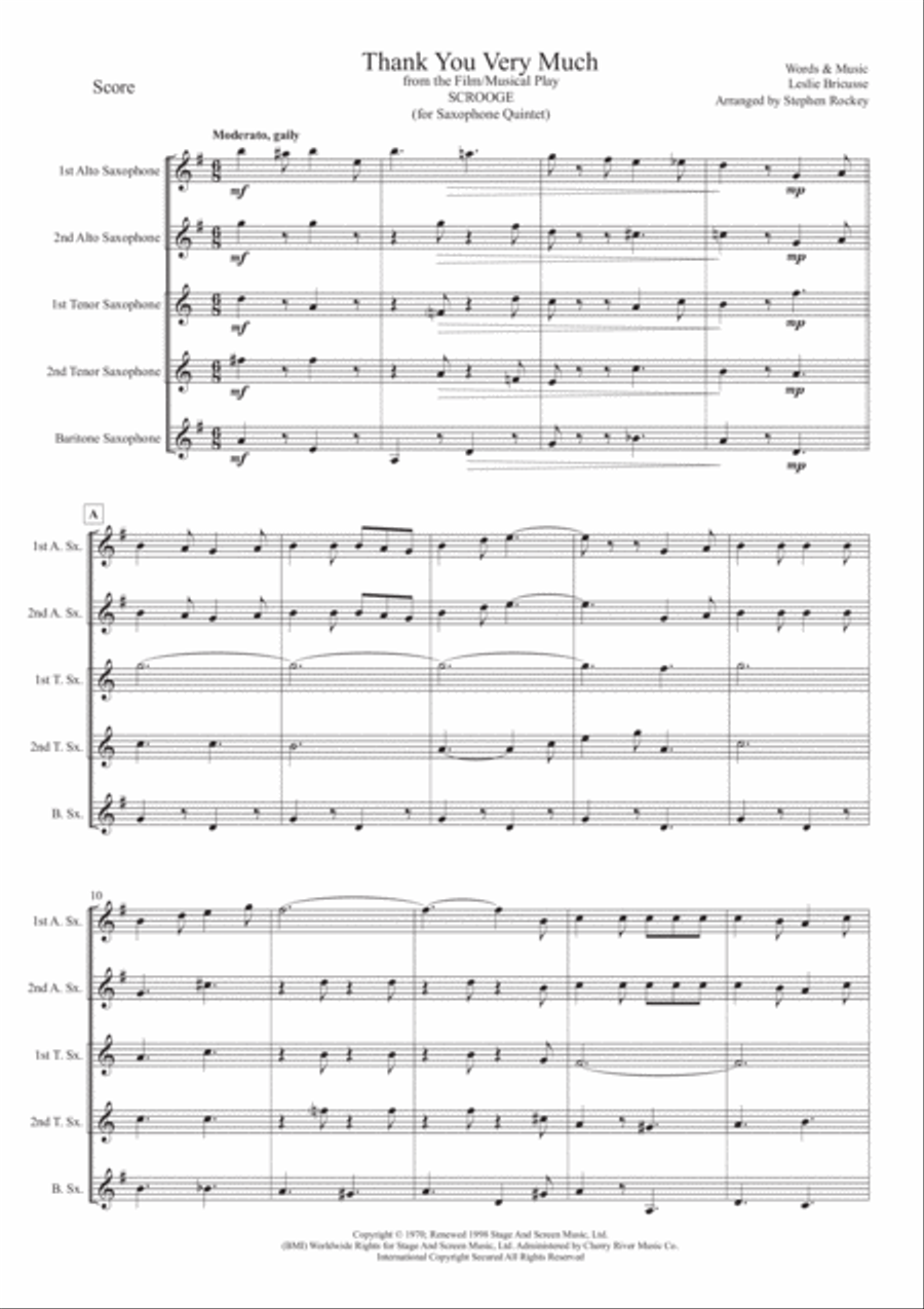 Thank You Very Much Woodwind Ensemble scores gallery preview page 3