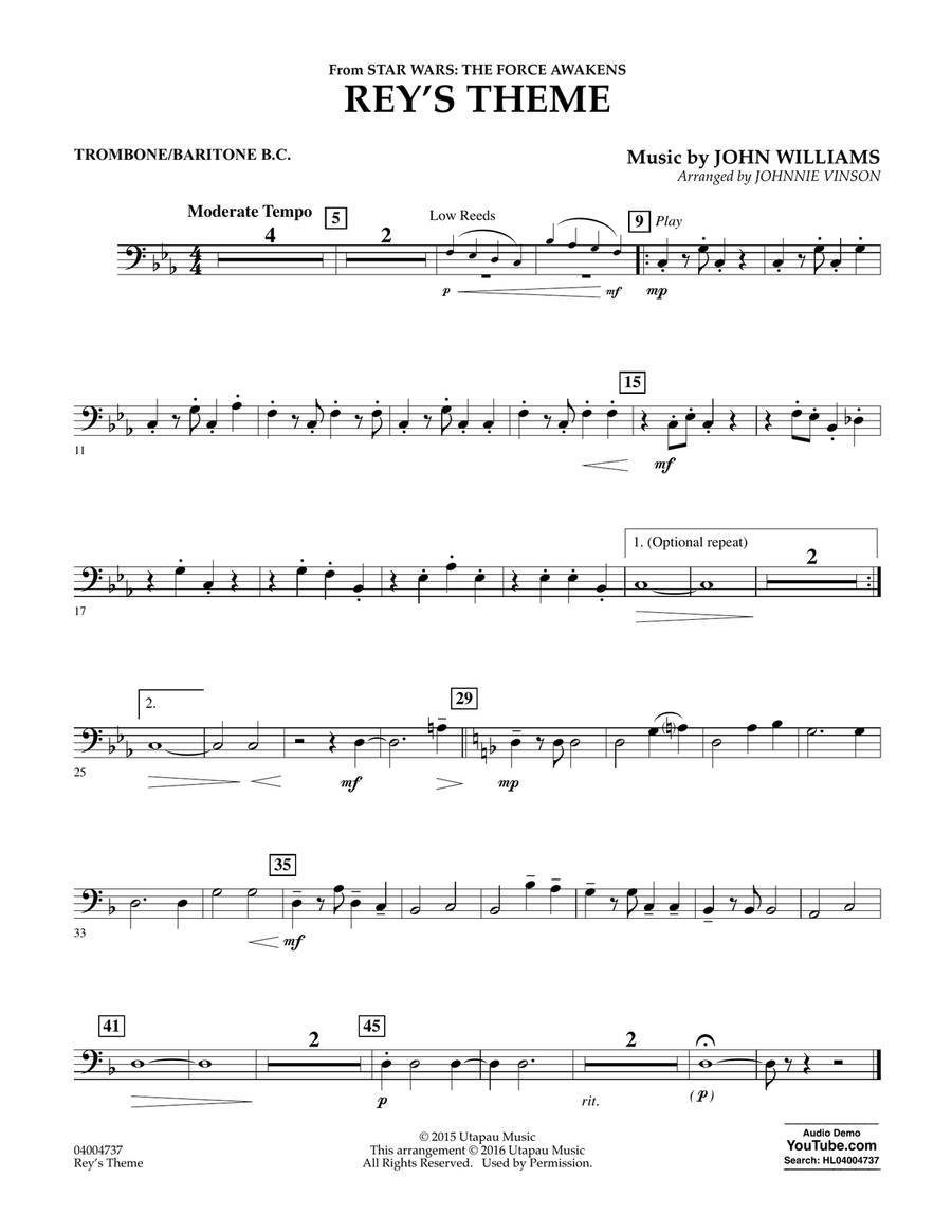 Star wars clearance theme trombone