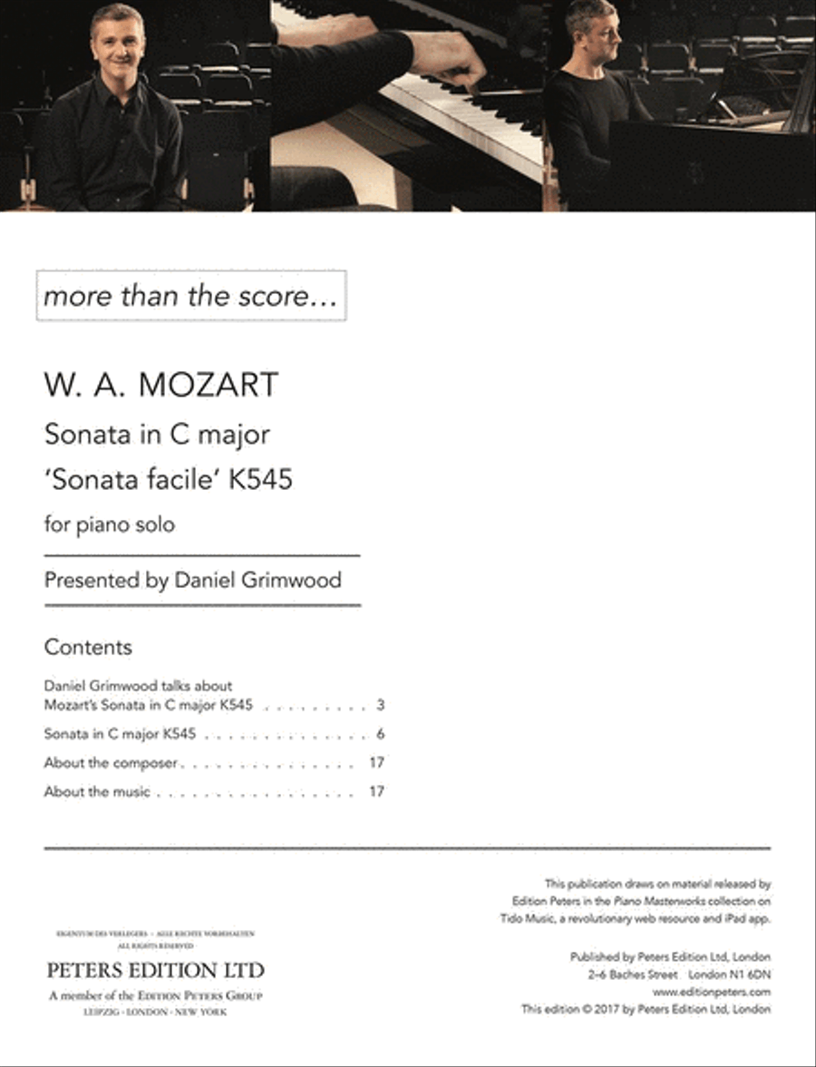 Piano Sonata in C K545 Sonata facile Piano scores gallery preview page 2
