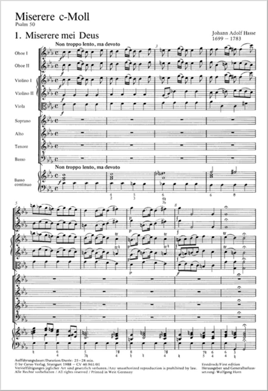 Miserere in C minor 4-Part scores gallery preview page 2