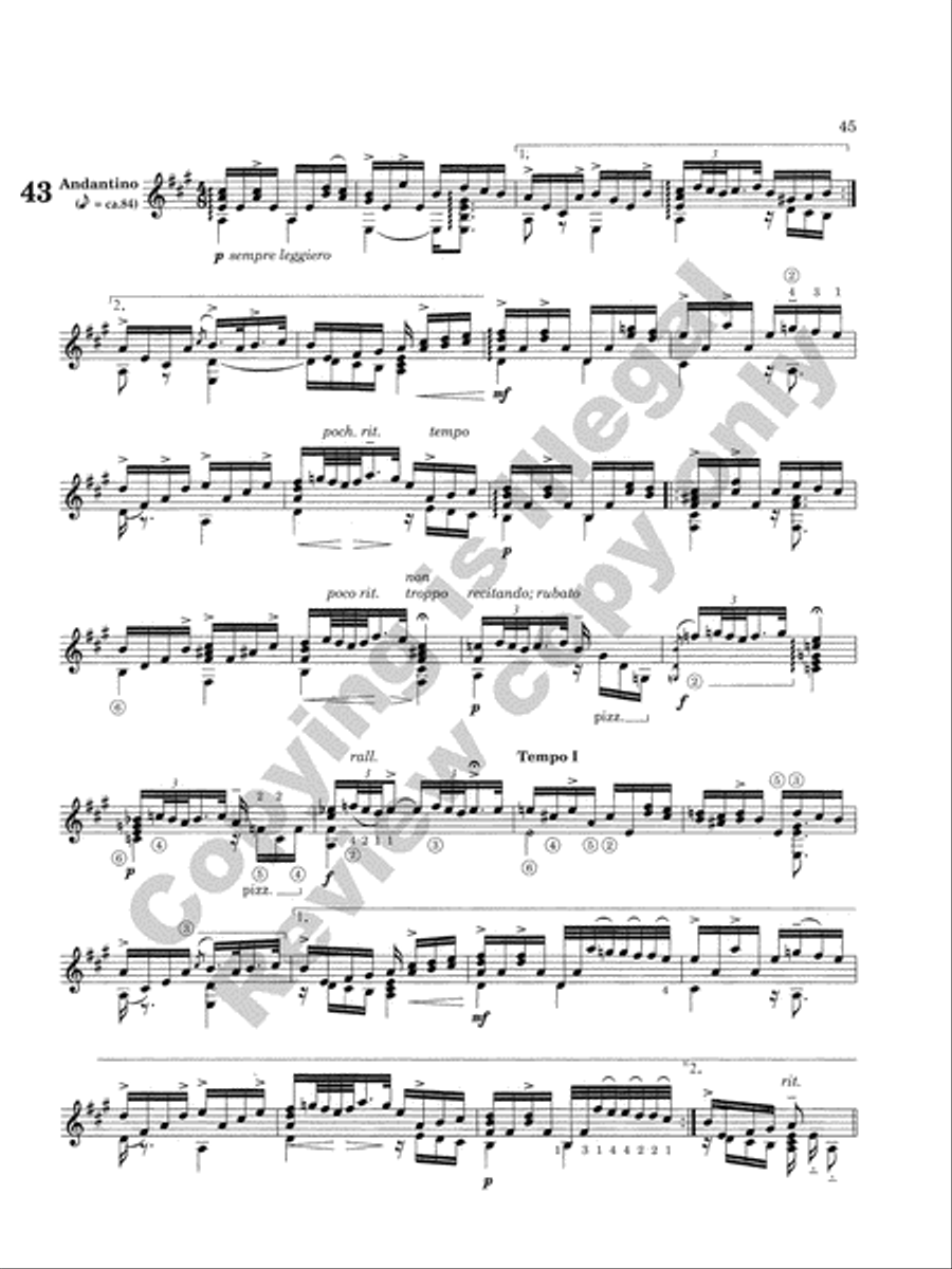 Caprice Variations Caprice Variations Classical Guitar scores gallery preview page 13