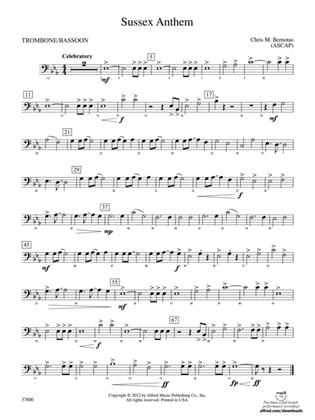 Sussex Anthem: 1st Trombone
