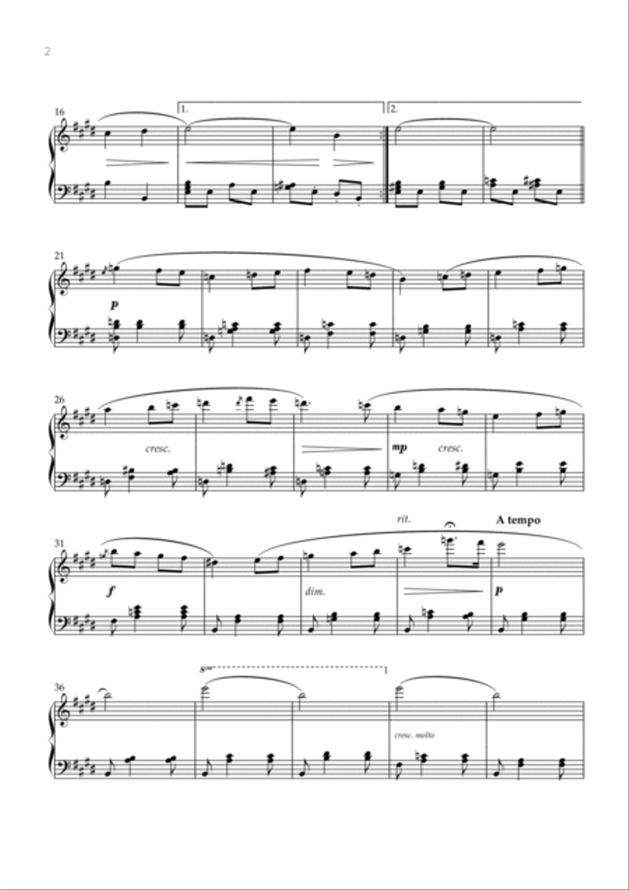 Salut D’amour (Easy Piano) - Edward Elgar Easy Piano scores gallery preview page 2