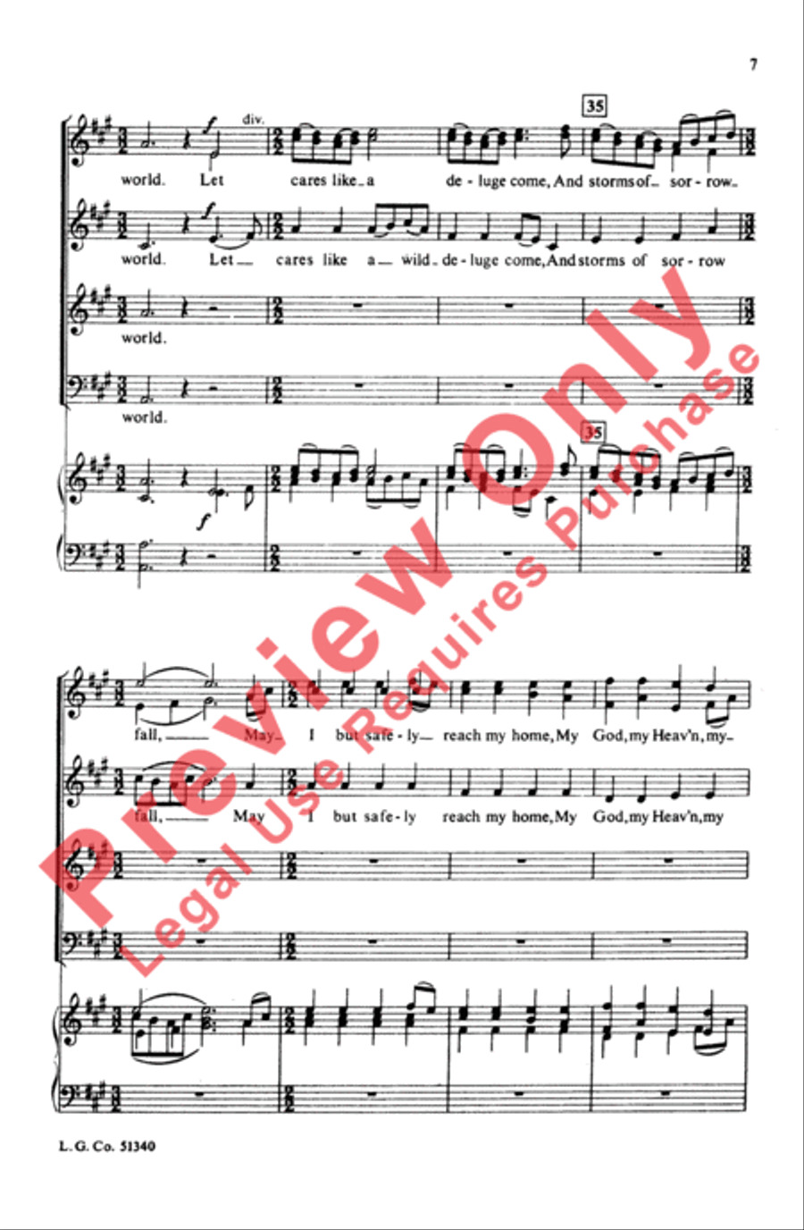 When I Can Read My Title Clear 4-Part scores gallery preview page 6