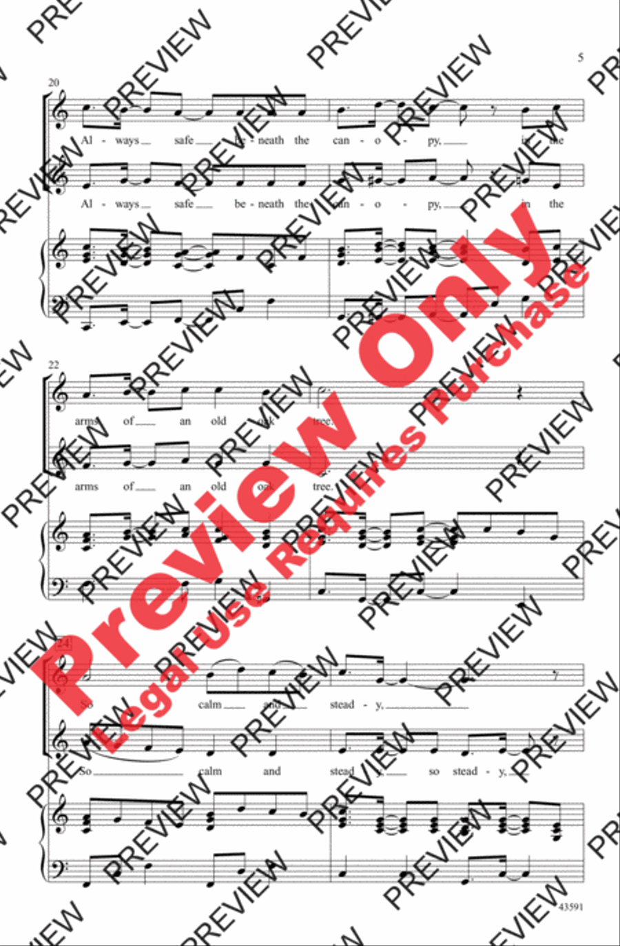 In the Arms of an Oak 2-Part scores gallery preview page 5