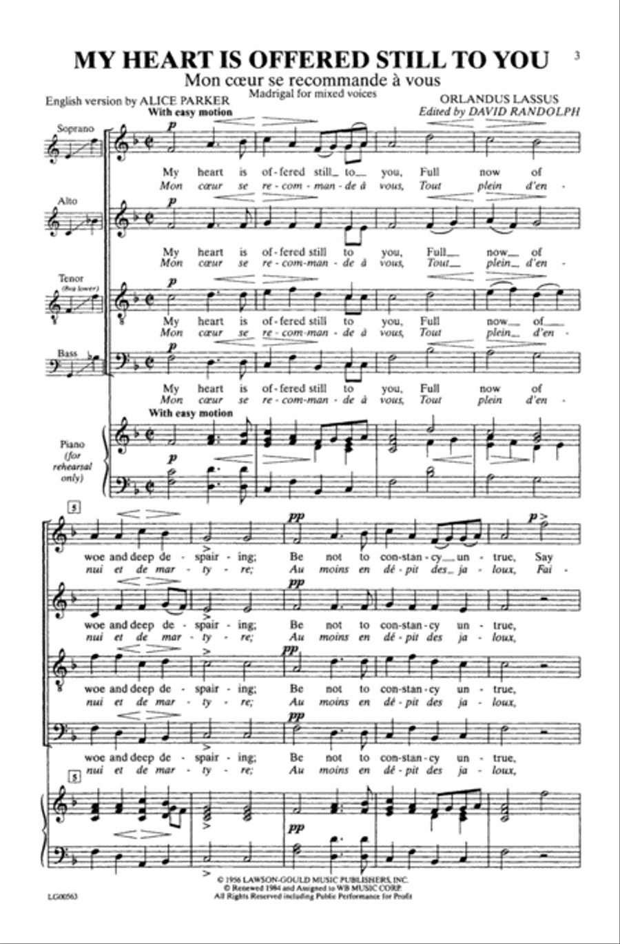 My Heart Is Offered Still to You 4-Part scores gallery preview page 9