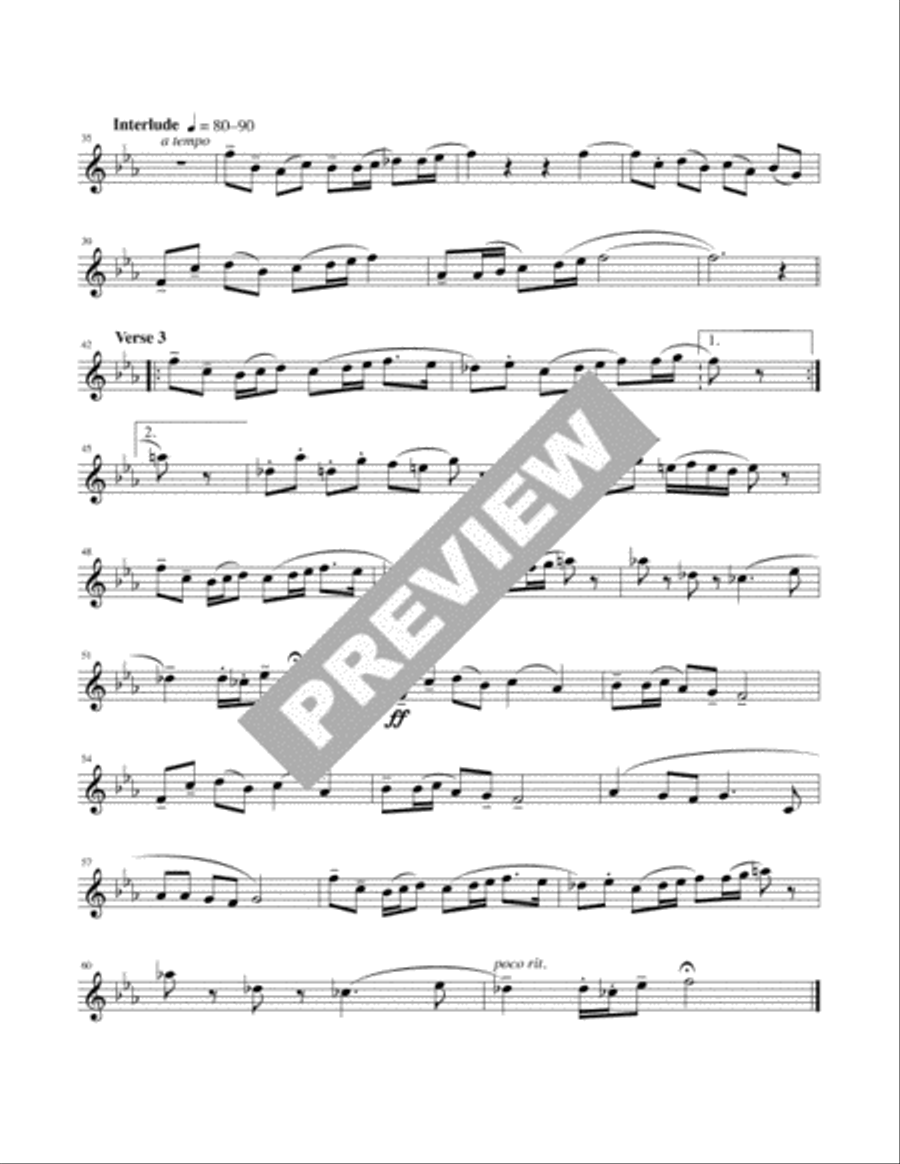 Now the Green Blade Rises - Instrument edition C Trumpet scores gallery preview page 5