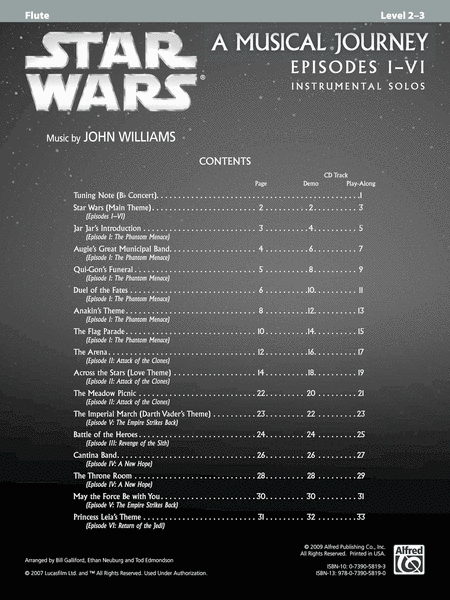 Star Wars I-VI Instrumental Solos - Flute image number null