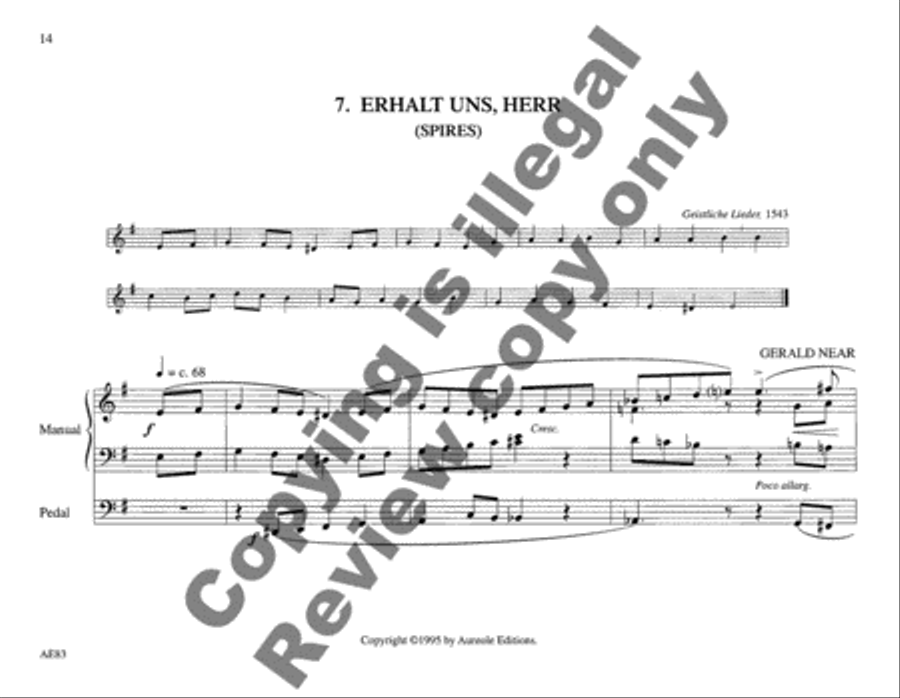 Choraleworks I Ten Chorale Preludes for Organ Organ Solo scores gallery preview page 10
