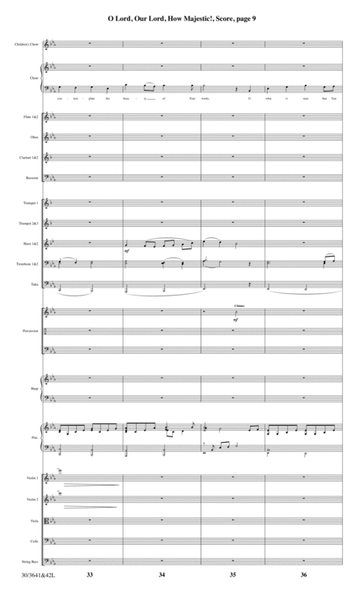 O Lord, Our Lord, How Majestic! - Orchestral Score and Parts