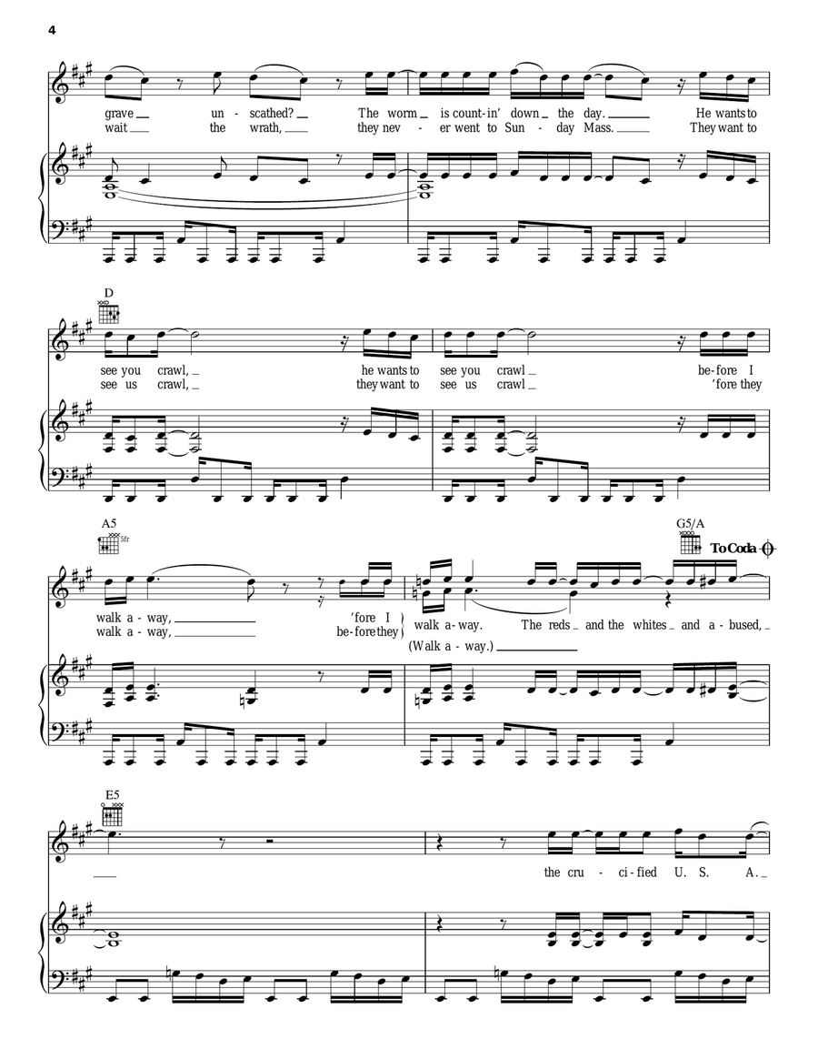 Crawl Crawl Piano, Vocal, Guitar scores gallery preview page 4