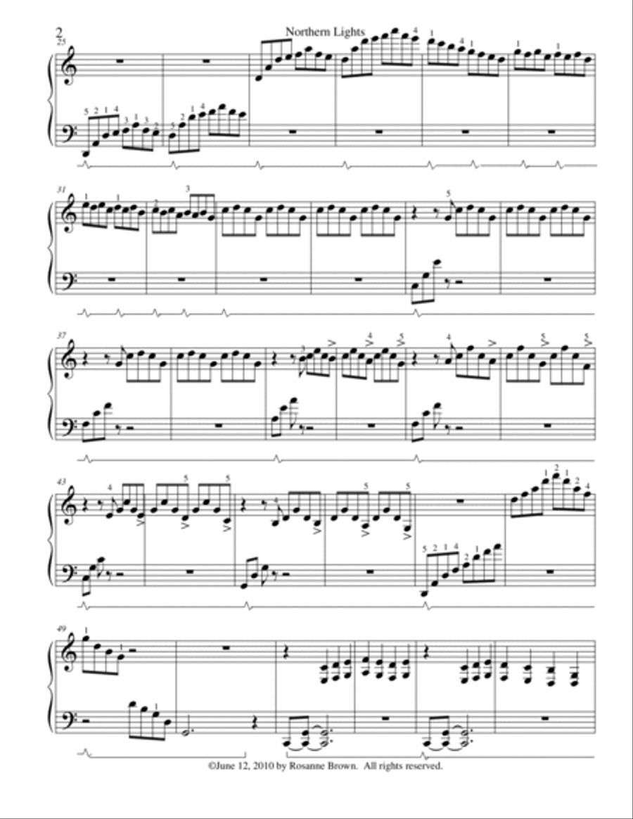 Northern Lights Piano Solo scores gallery preview page 2