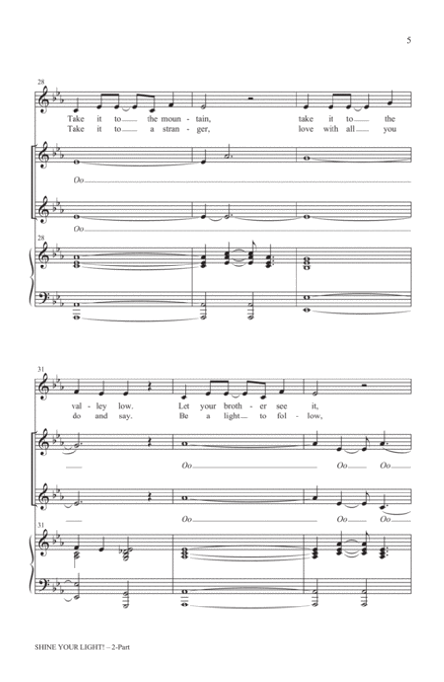 Shine Your Light! 2-Part scores gallery preview page 4
