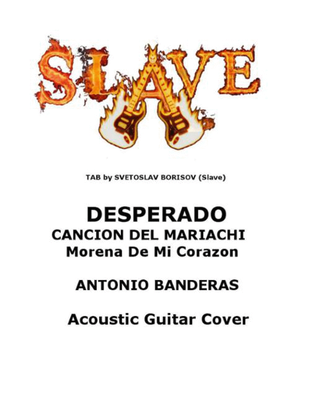 DESPERADO - Cancion Del Mariachi - Antonio Banderas - Acoustic Guitar Cover by SLAVE full score