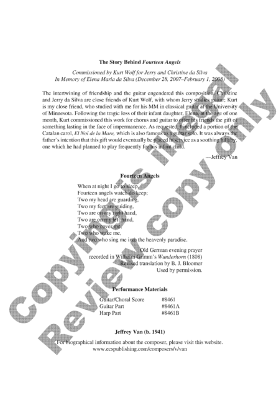 Fourteen Angels 4-Part scores gallery preview page 7