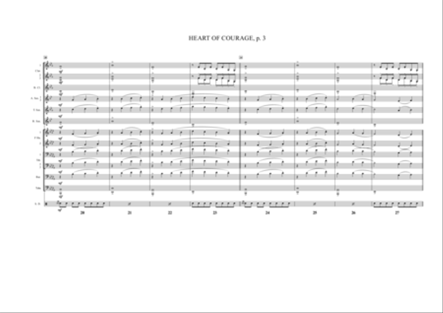 Heart Of Courage - Trailer Marching Band scores gallery preview page 3