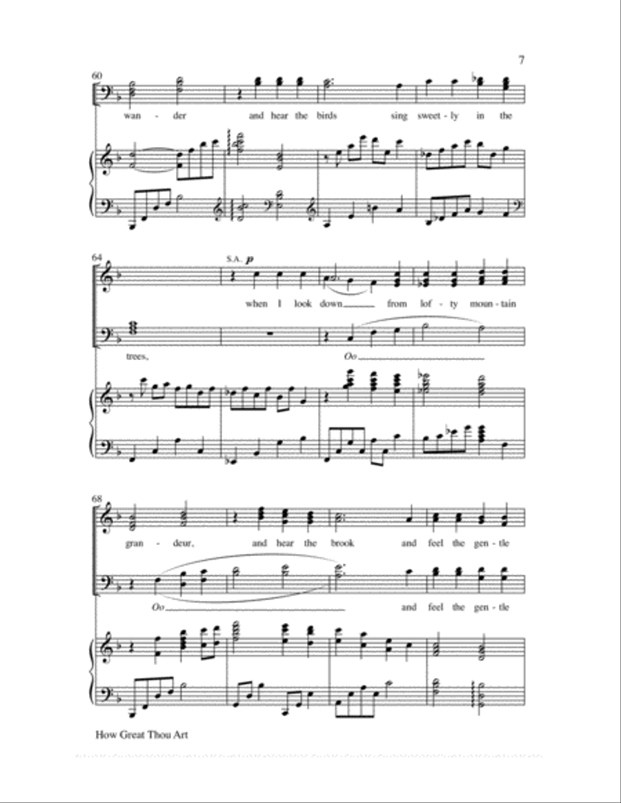 How Great Thou Art How Great Thou Art 4-Part scores gallery preview page 8