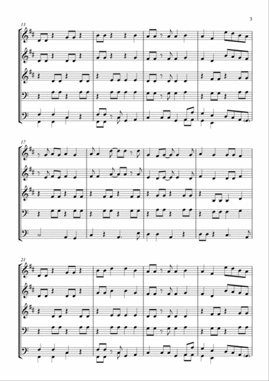 Don't Worry, Be Happy Brass Ensemble scores gallery preview page 3