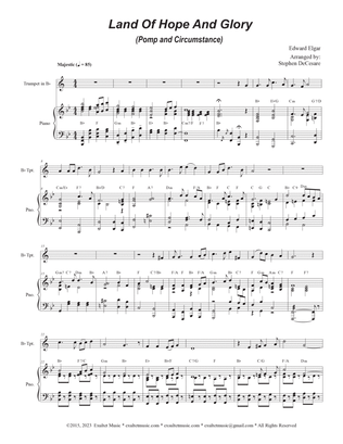 Book cover for Land Of Hope And Glory (Pomp and Circumstance) (Bb-Trumpet solo and Piano)