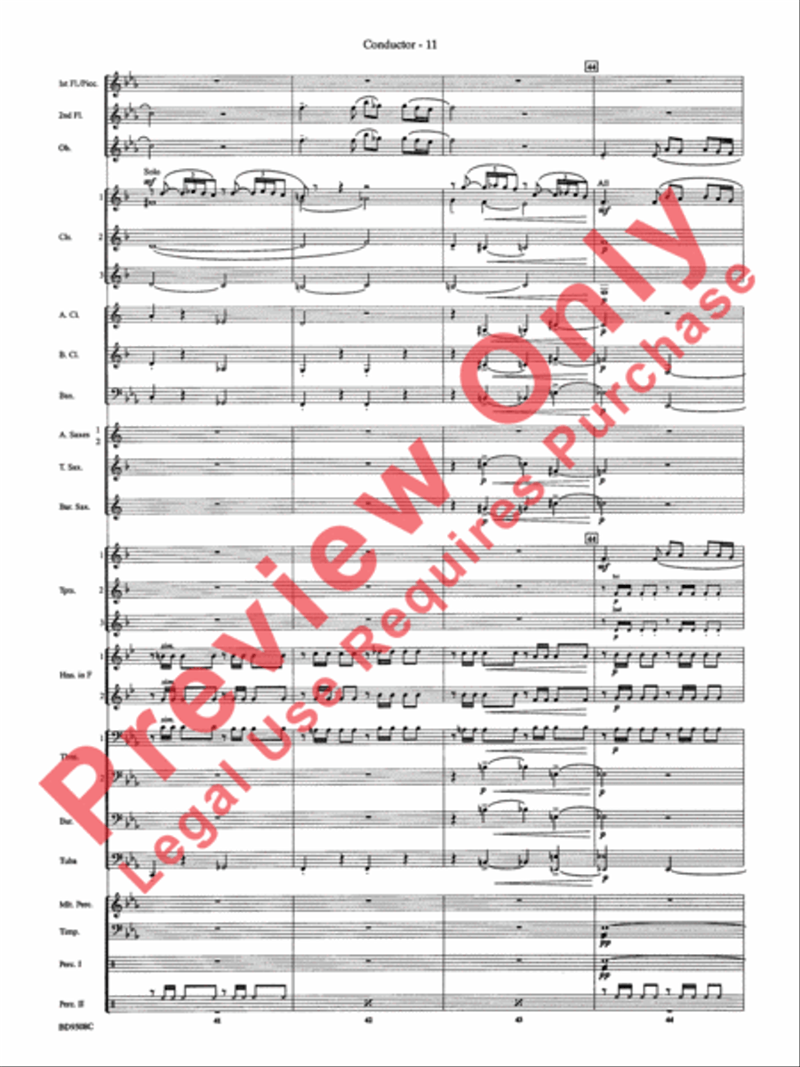 Procession of the Sardar (from Caucasian Sketches) Concert Band scores gallery preview page 14