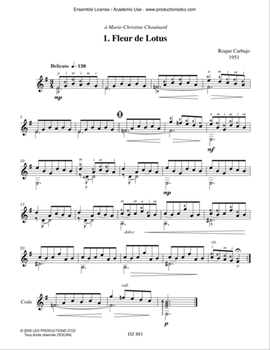 Au cœur des cordes Au cœur des cordes Classical Guitar scores gallery preview page 3