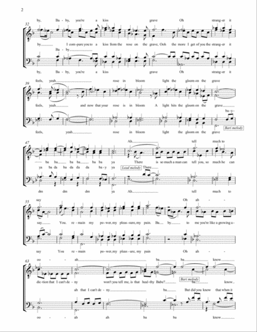 Kiss From A Rose Kiss From A Rose TTBB scores gallery preview page 2
