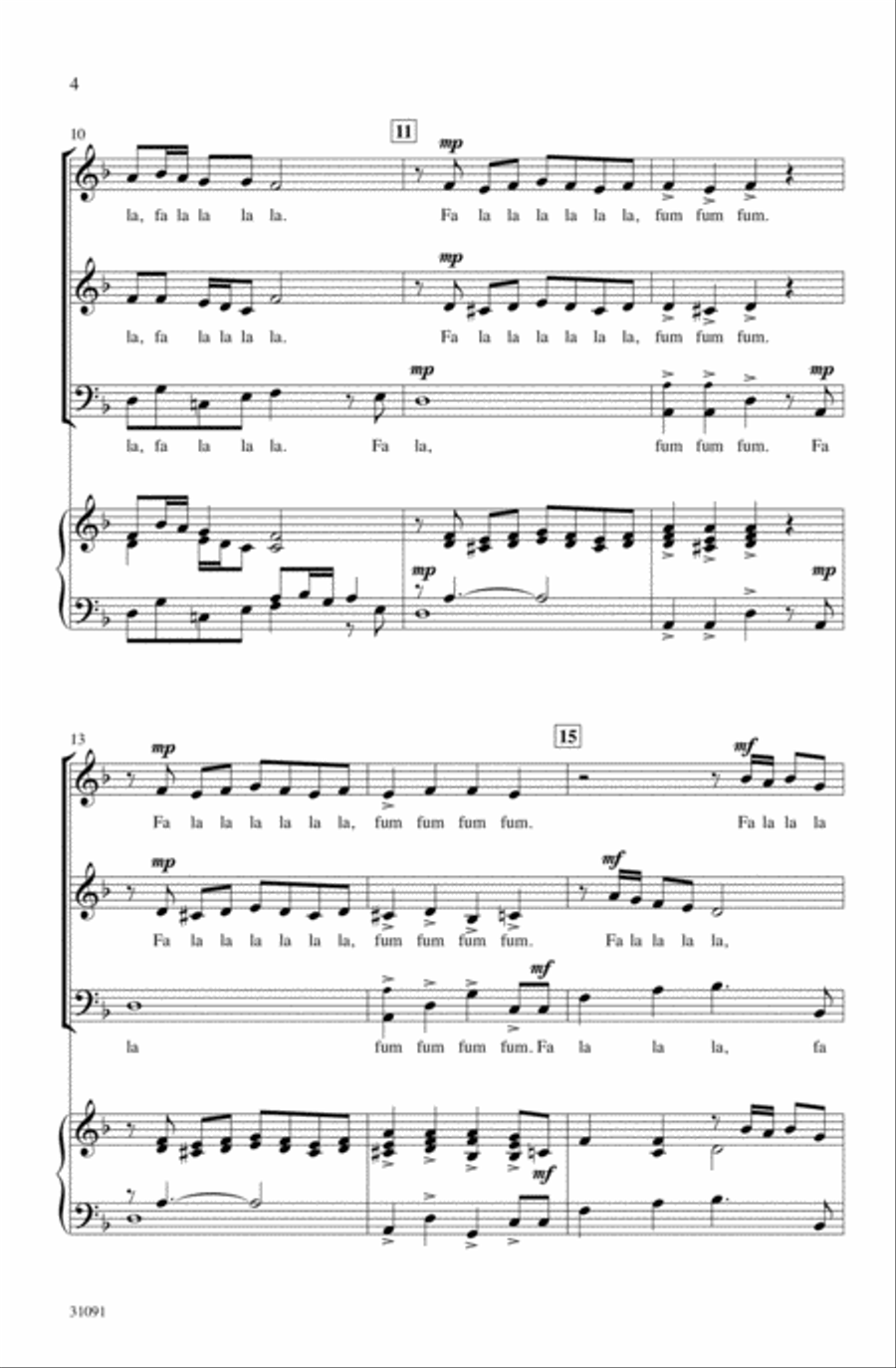 Christmas a la Fa La La 3-Part scores gallery preview page 3