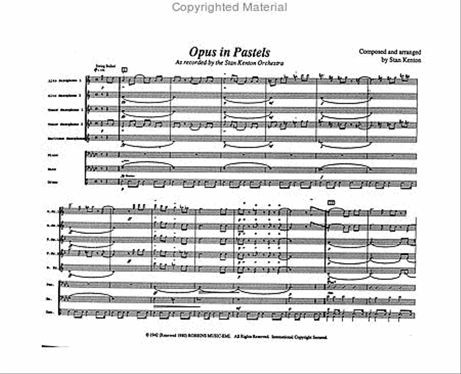 Opus in Pastels Jazz Ensemble scores gallery preview page 2