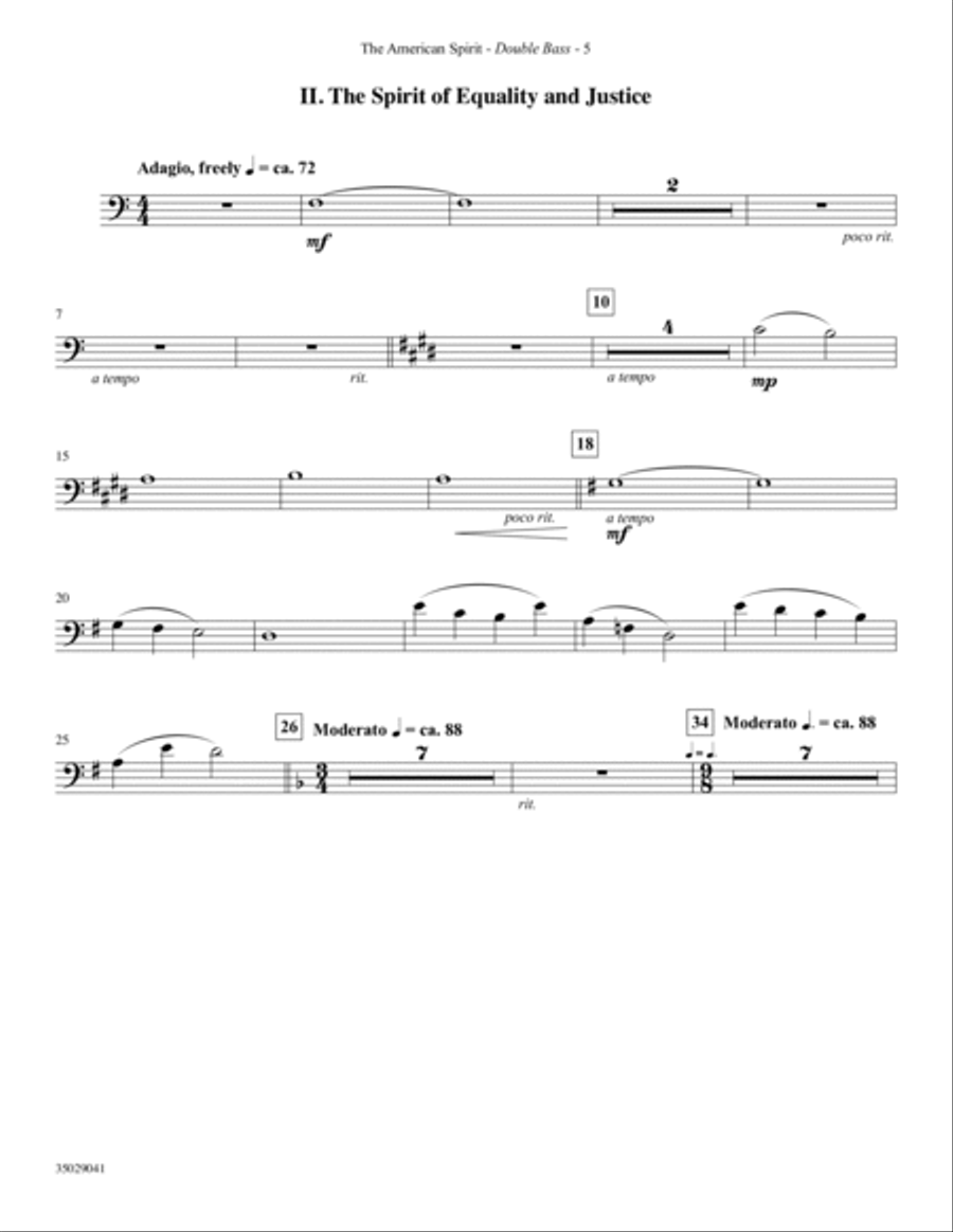 The American Spirit - Double Bass Choir scores gallery preview page 5