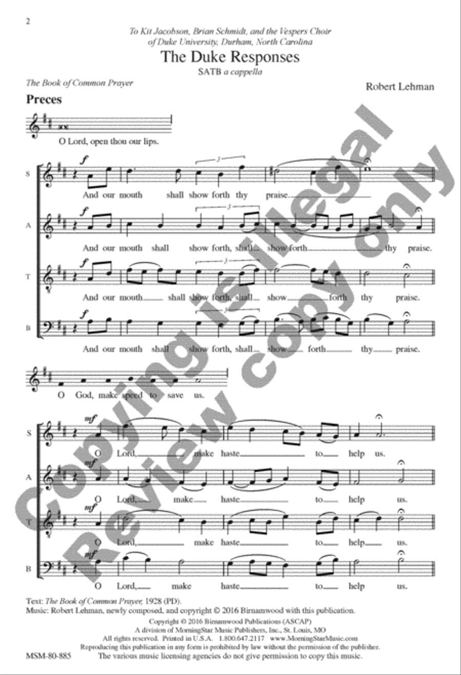 The Duke Responses The Duke Responses 4-Part scores gallery preview page 9