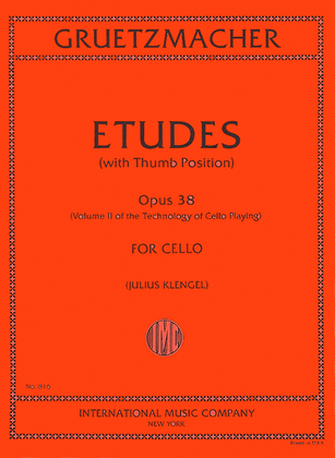 Book cover for Etudes (with Thumb position) - Opus 38
