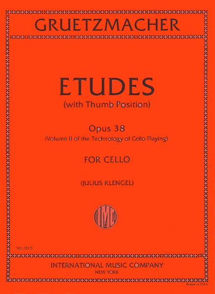 Etudes (with Thumb position) - Opus 38