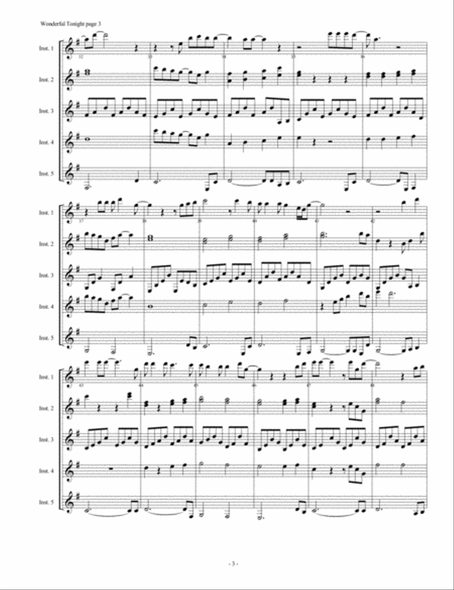 Wonderful Tonight Guitar scores gallery preview page 3