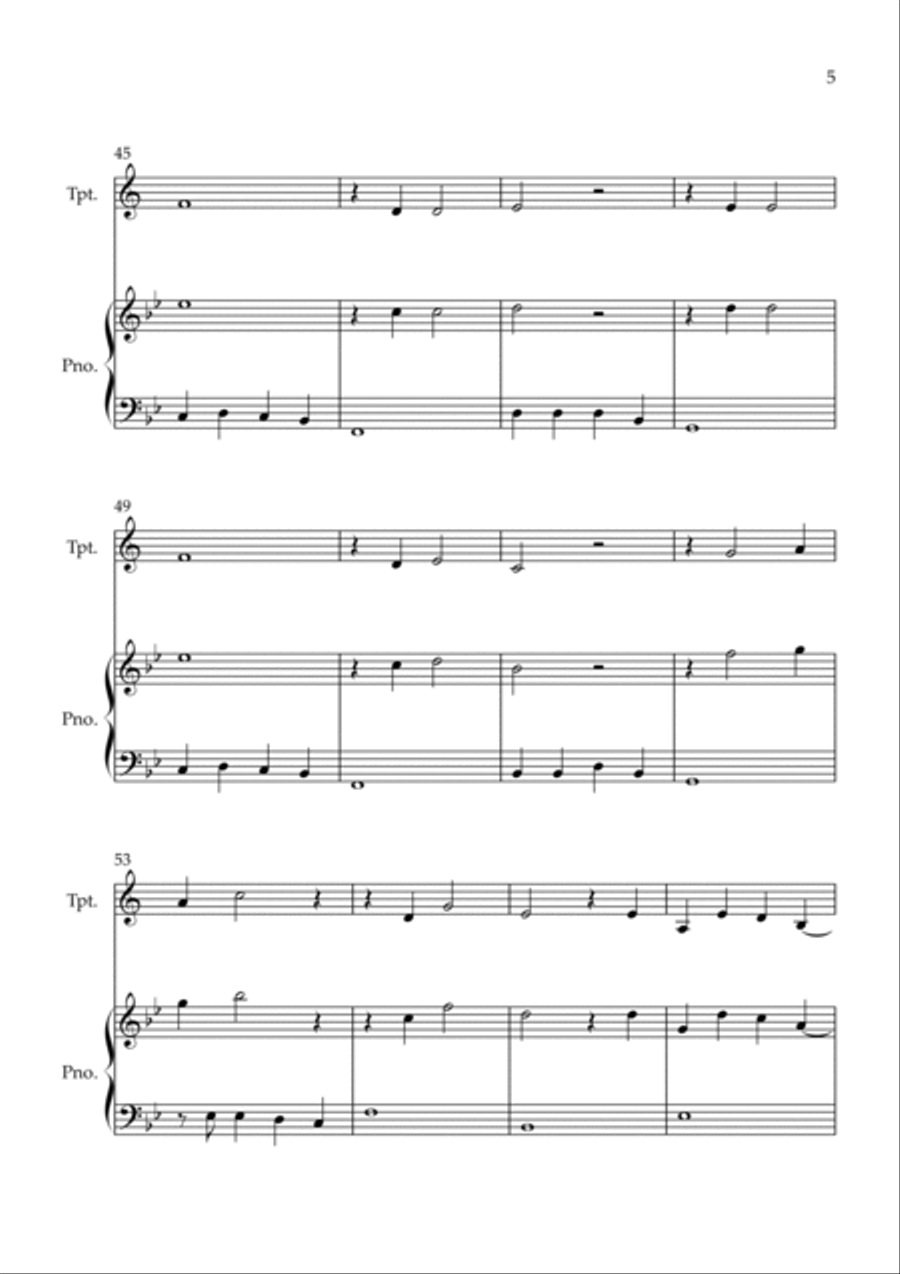 Flowers Flowers B-Flat Trumpet scores gallery preview page 5